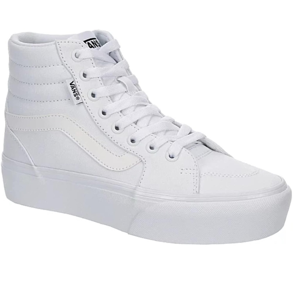 Vans White Platform High-Top Sneakers